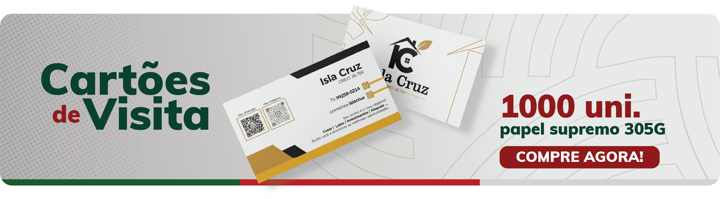 Banner Promoção Cartão de Visita